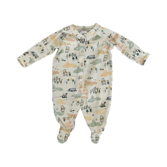 Hanna Andersson Winnie the Pooh Footie Sleeper 0/3M - Picture 1 of 3